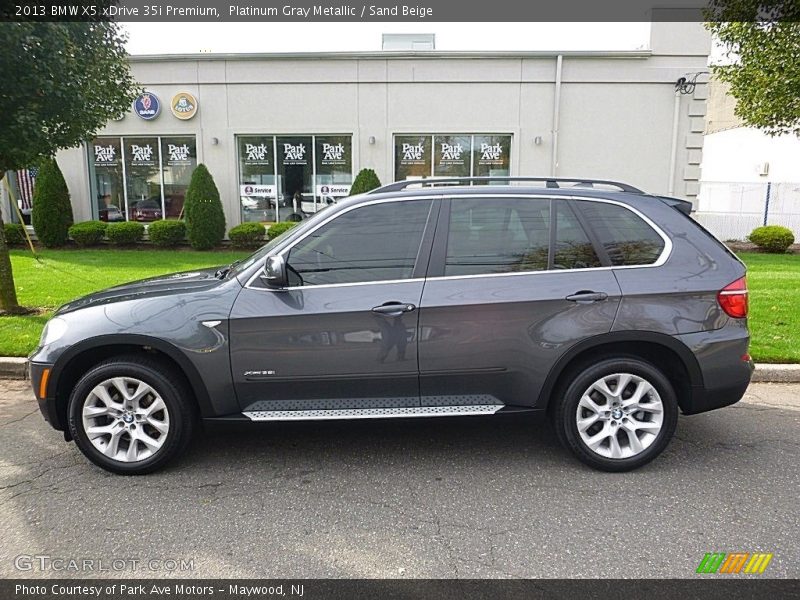 Platinum Gray Metallic / Sand Beige 2013 BMW X5 xDrive 35i Premium