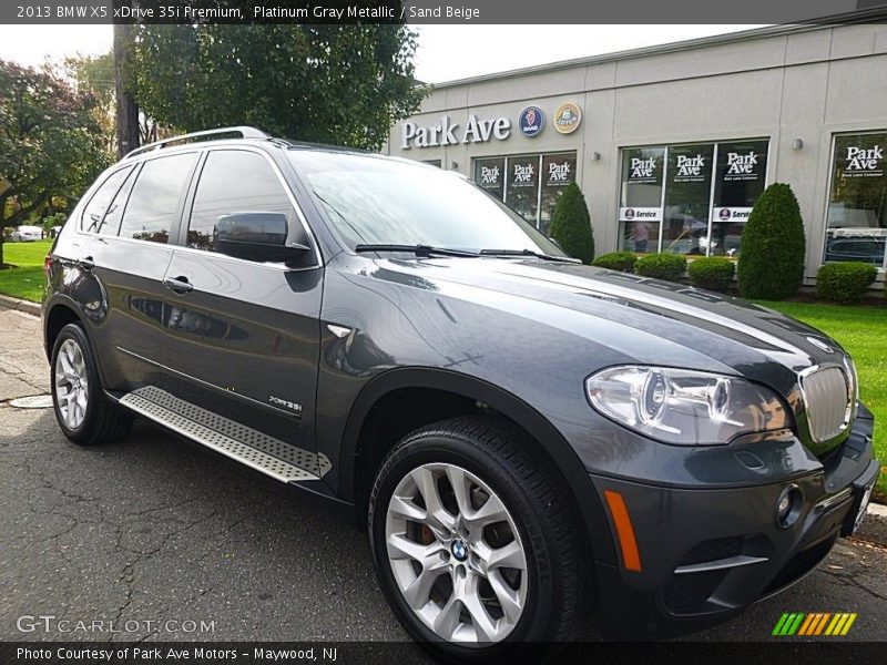 Platinum Gray Metallic / Sand Beige 2013 BMW X5 xDrive 35i Premium