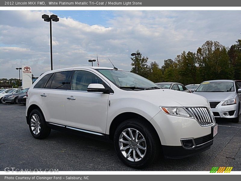 White Platinum Metallic Tri-Coat / Medium Light Stone 2012 Lincoln MKX FWD