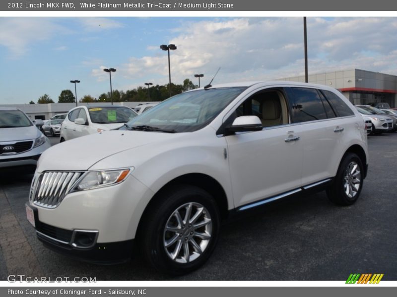 White Platinum Metallic Tri-Coat / Medium Light Stone 2012 Lincoln MKX FWD