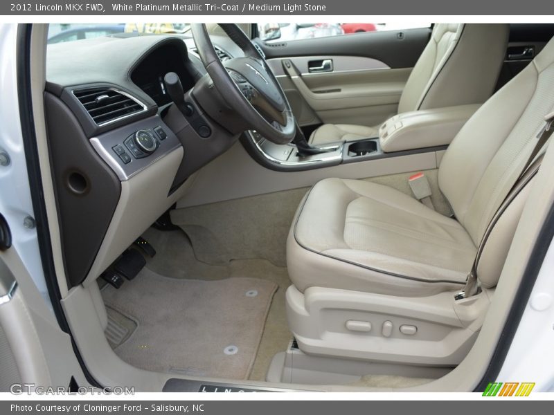 White Platinum Metallic Tri-Coat / Medium Light Stone 2012 Lincoln MKX FWD