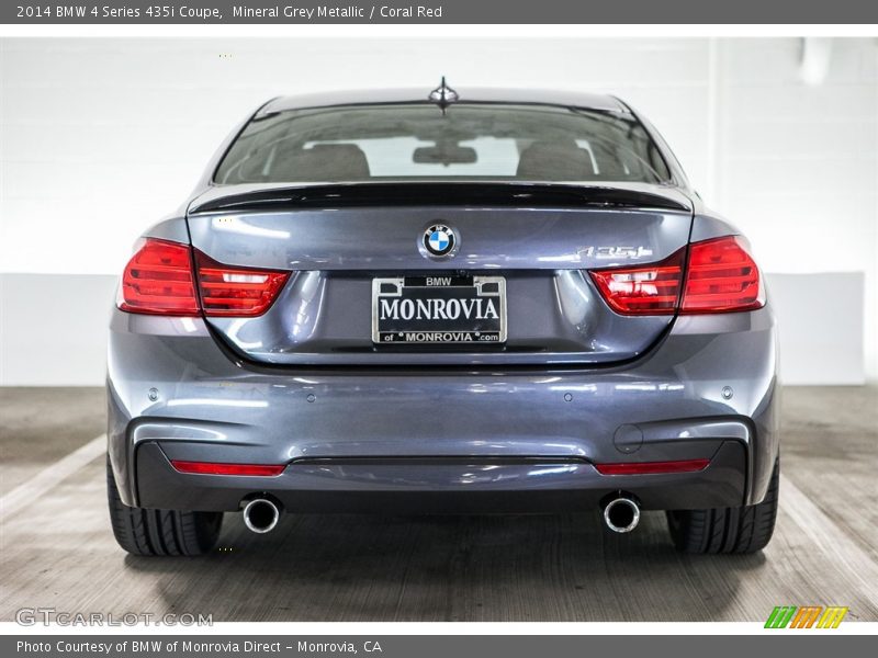 Mineral Grey Metallic / Coral Red 2014 BMW 4 Series 435i Coupe
