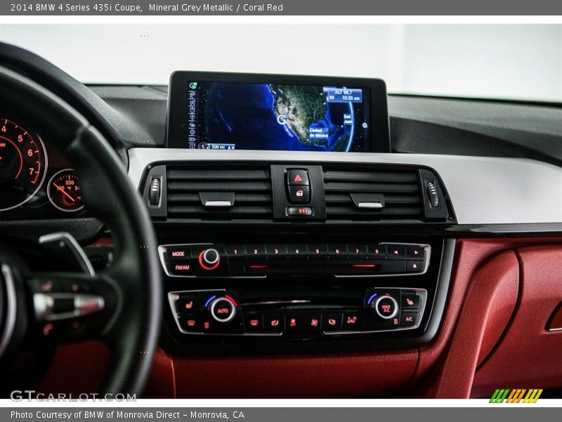 Mineral Grey Metallic / Coral Red 2014 BMW 4 Series 435i Coupe