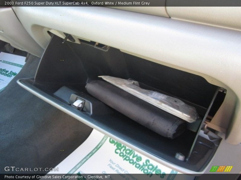 Oxford White / Medium Flint Grey 2003 Ford F250 Super Duty XLT SuperCab 4x4