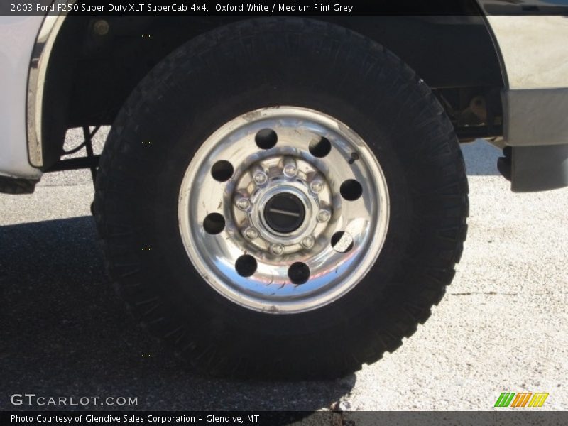 Oxford White / Medium Flint Grey 2003 Ford F250 Super Duty XLT SuperCab 4x4