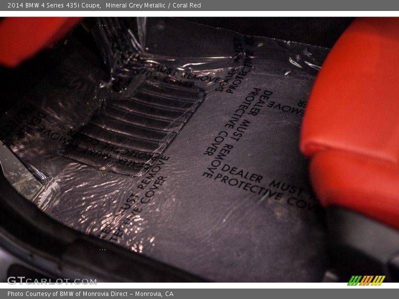 Mineral Grey Metallic / Coral Red 2014 BMW 4 Series 435i Coupe