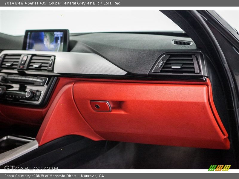 Mineral Grey Metallic / Coral Red 2014 BMW 4 Series 435i Coupe
