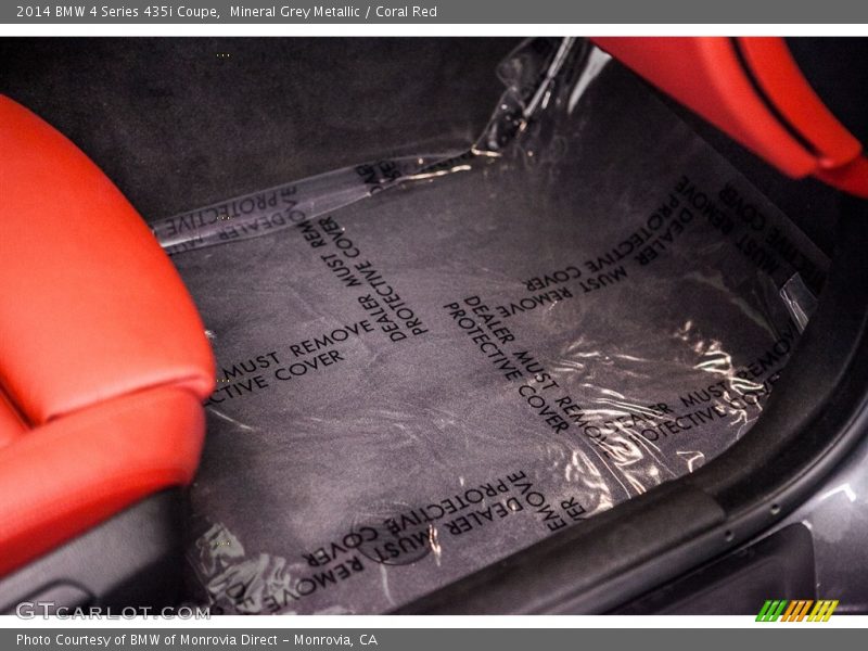 Mineral Grey Metallic / Coral Red 2014 BMW 4 Series 435i Coupe