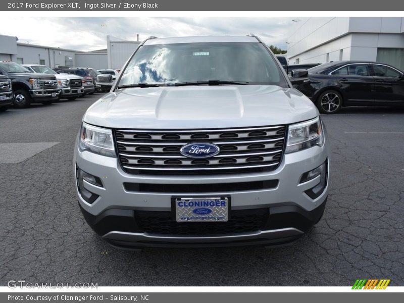 Ingot Silver / Ebony Black 2017 Ford Explorer XLT