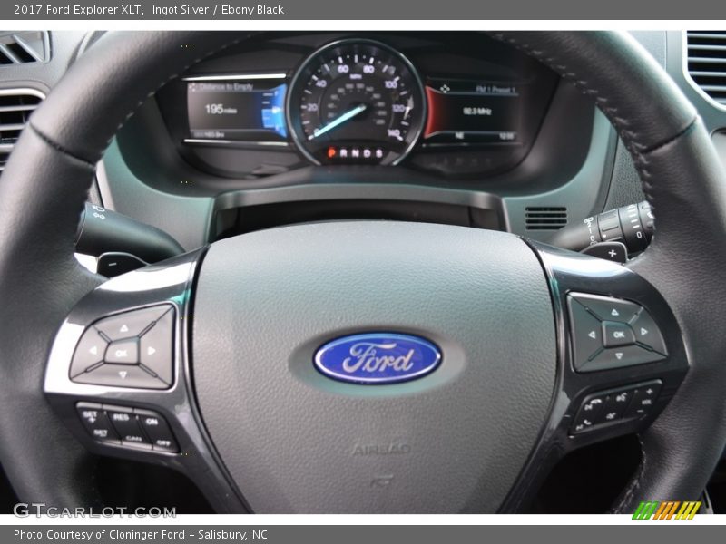 Ingot Silver / Ebony Black 2017 Ford Explorer XLT
