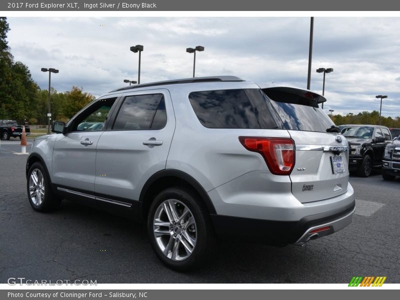 Ingot Silver / Ebony Black 2017 Ford Explorer XLT