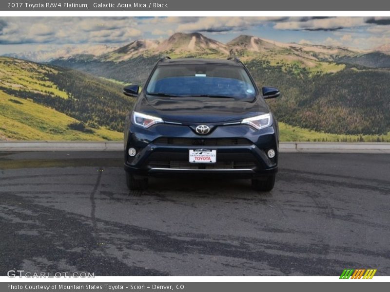 Galactic Aqua Mica / Black 2017 Toyota RAV4 Platinum