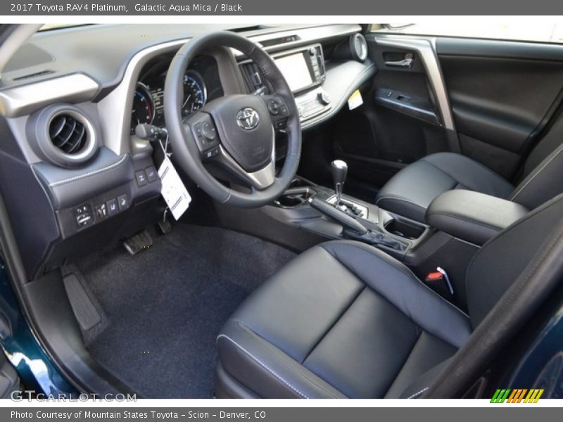 Galactic Aqua Mica / Black 2017 Toyota RAV4 Platinum