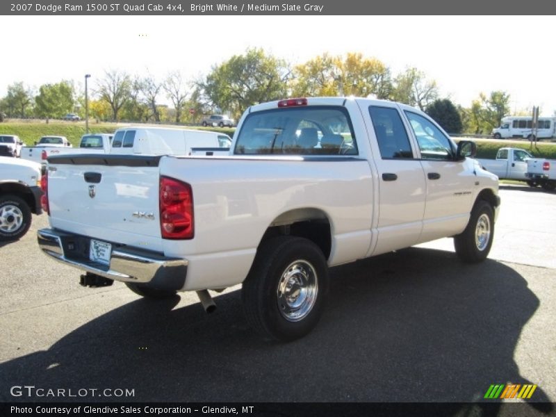 Bright White / Medium Slate Gray 2007 Dodge Ram 1500 ST Quad Cab 4x4