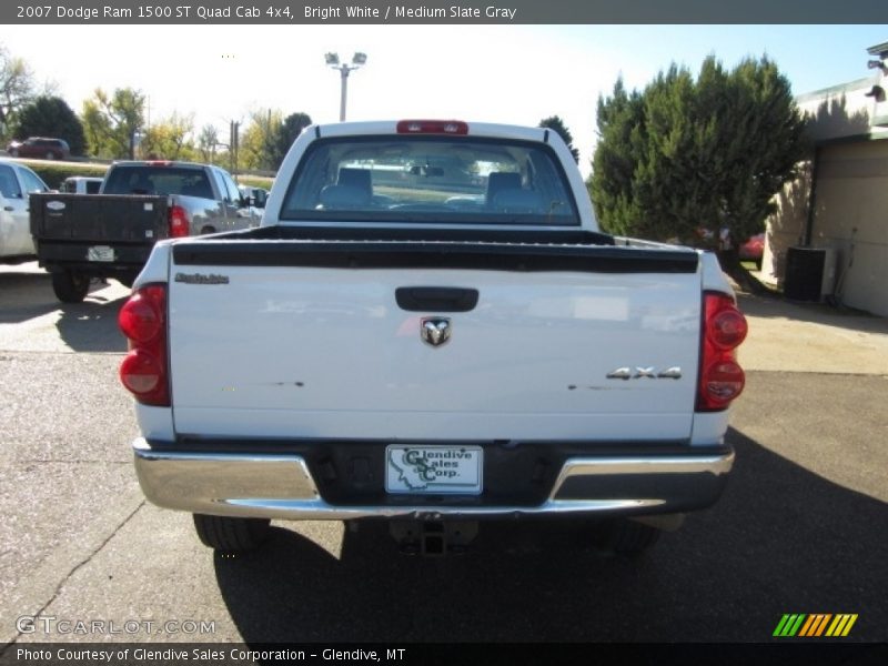 Bright White / Medium Slate Gray 2007 Dodge Ram 1500 ST Quad Cab 4x4