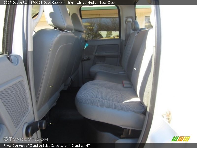 Bright White / Medium Slate Gray 2007 Dodge Ram 1500 ST Quad Cab 4x4