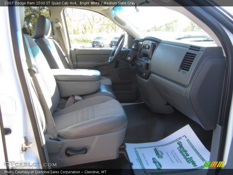 Bright White / Medium Slate Gray 2007 Dodge Ram 1500 ST Quad Cab 4x4