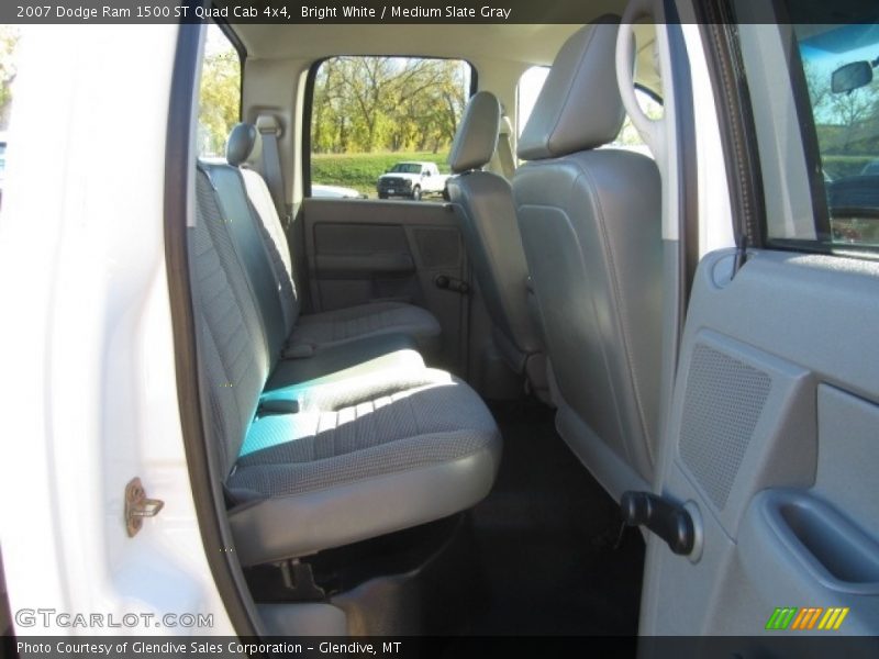 Bright White / Medium Slate Gray 2007 Dodge Ram 1500 ST Quad Cab 4x4