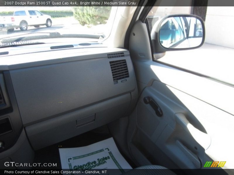 Bright White / Medium Slate Gray 2007 Dodge Ram 1500 ST Quad Cab 4x4