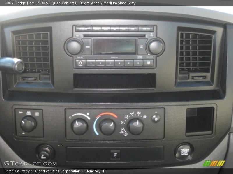Bright White / Medium Slate Gray 2007 Dodge Ram 1500 ST Quad Cab 4x4