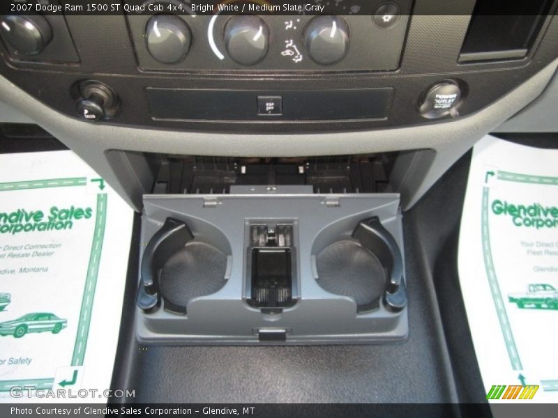 Bright White / Medium Slate Gray 2007 Dodge Ram 1500 ST Quad Cab 4x4