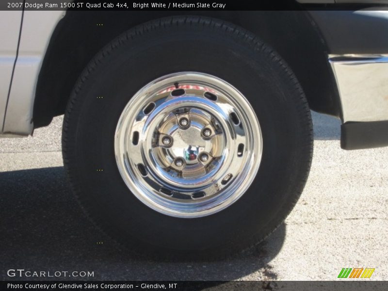 Bright White / Medium Slate Gray 2007 Dodge Ram 1500 ST Quad Cab 4x4