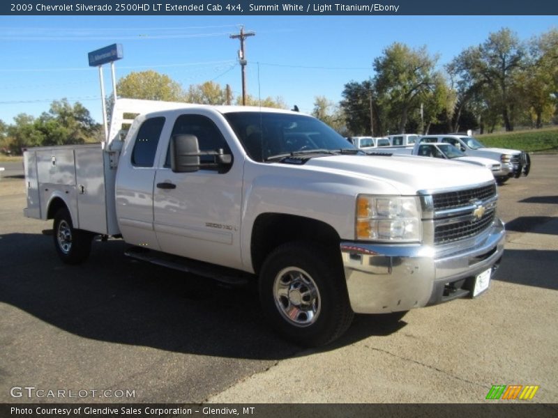 Summit White / Light Titanium/Ebony 2009 Chevrolet Silverado 2500HD LT Extended Cab 4x4