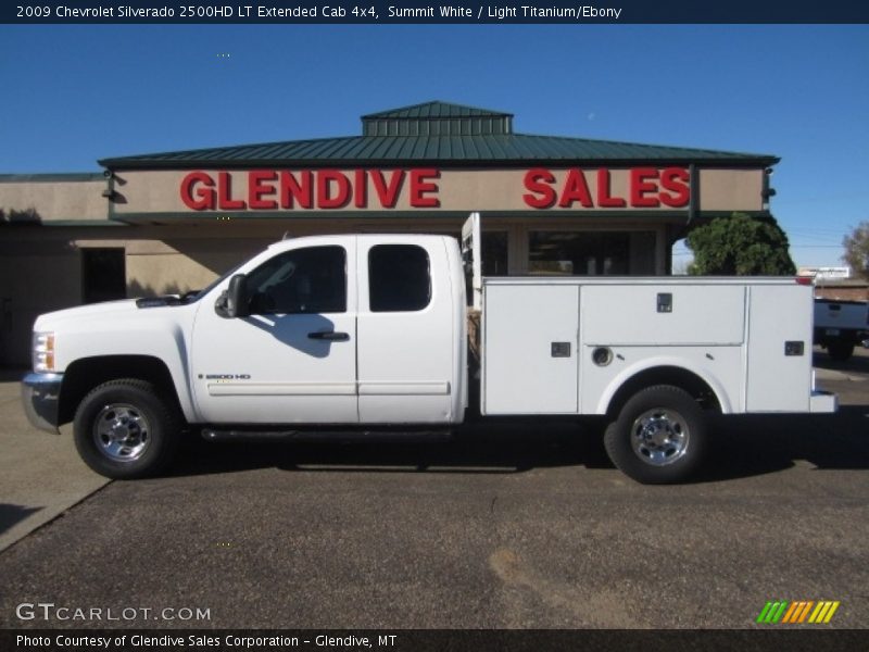 Summit White / Light Titanium/Ebony 2009 Chevrolet Silverado 2500HD LT Extended Cab 4x4