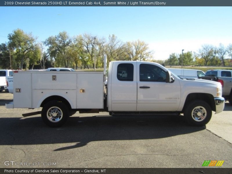 Summit White / Light Titanium/Ebony 2009 Chevrolet Silverado 2500HD LT Extended Cab 4x4