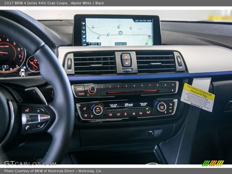 Alpine White / Black 2017 BMW 4 Series 440i Gran Coupe