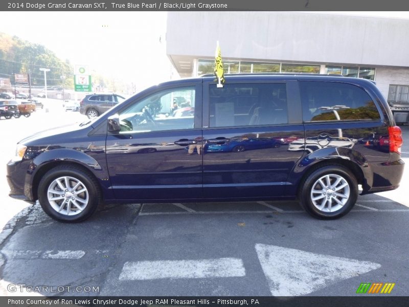 True Blue Pearl / Black/Light Graystone 2014 Dodge Grand Caravan SXT