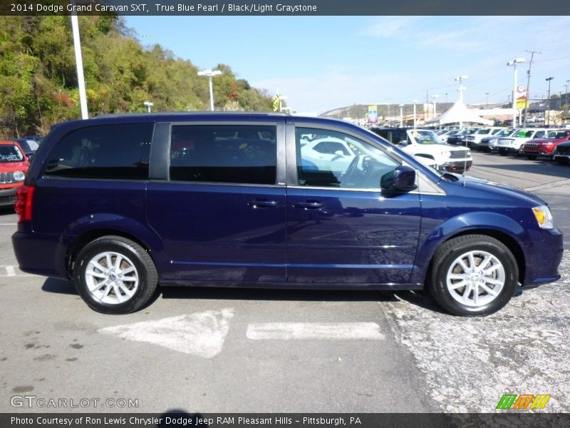 True Blue Pearl / Black/Light Graystone 2014 Dodge Grand Caravan SXT