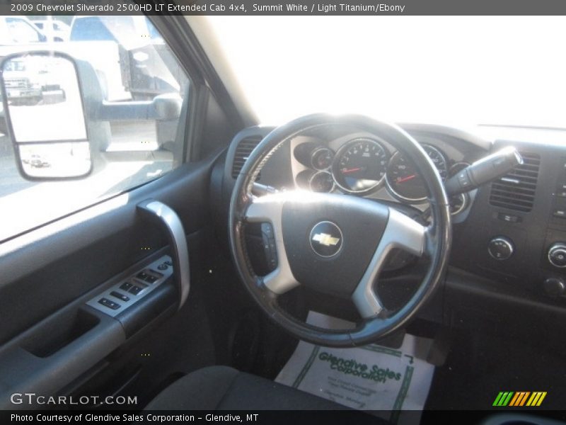 Summit White / Light Titanium/Ebony 2009 Chevrolet Silverado 2500HD LT Extended Cab 4x4