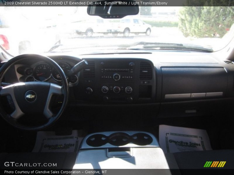 Summit White / Light Titanium/Ebony 2009 Chevrolet Silverado 2500HD LT Extended Cab 4x4