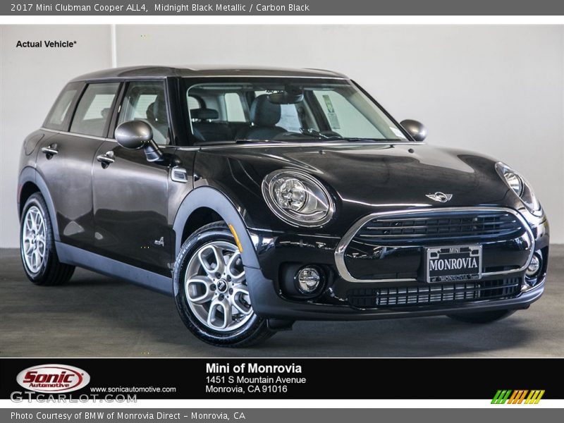 Midnight Black Metallic / Carbon Black 2017 Mini Clubman Cooper ALL4