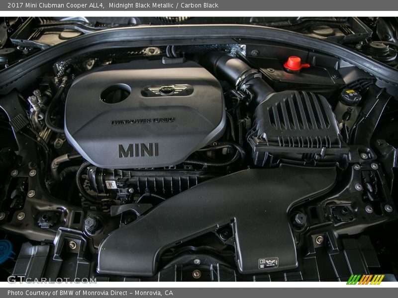  2017 Clubman Cooper ALL4 Engine - 1.5 Liter TwinPower Turbocharged DOHC 12-Valve VVT 3 Cylinder