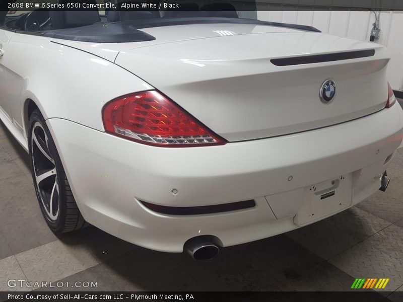 Alpine White / Black 2008 BMW 6 Series 650i Convertible