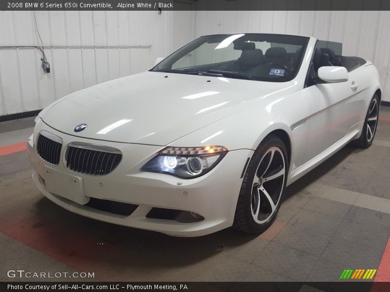 Alpine White / Black 2008 BMW 6 Series 650i Convertible