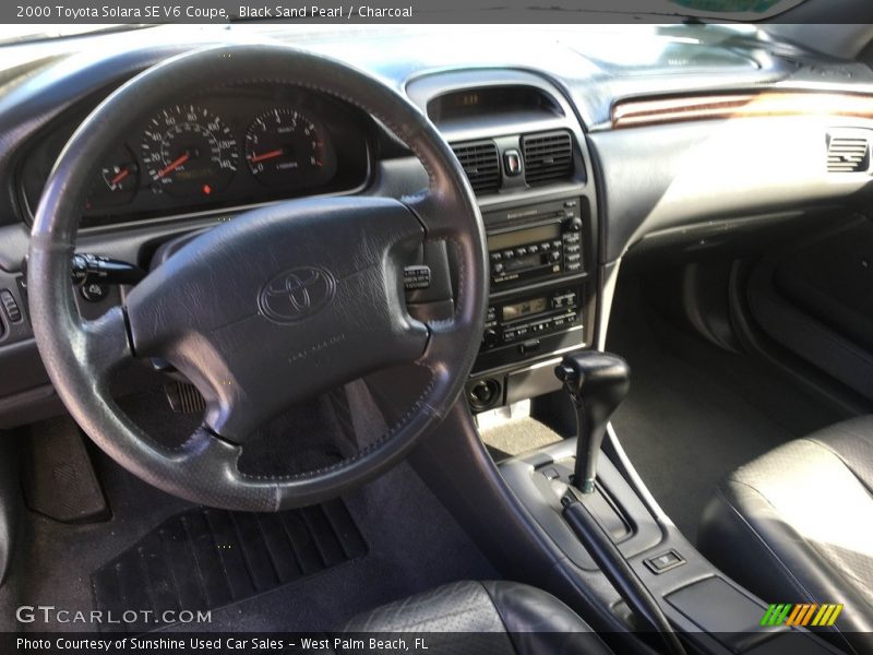 Black Sand Pearl / Charcoal 2000 Toyota Solara SE V6 Coupe