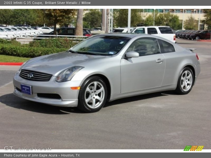 Brilliant Silver Metallic / Willow 2003 Infiniti G 35 Coupe