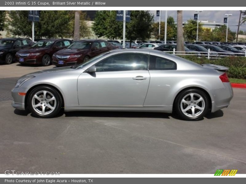 Brilliant Silver Metallic / Willow 2003 Infiniti G 35 Coupe