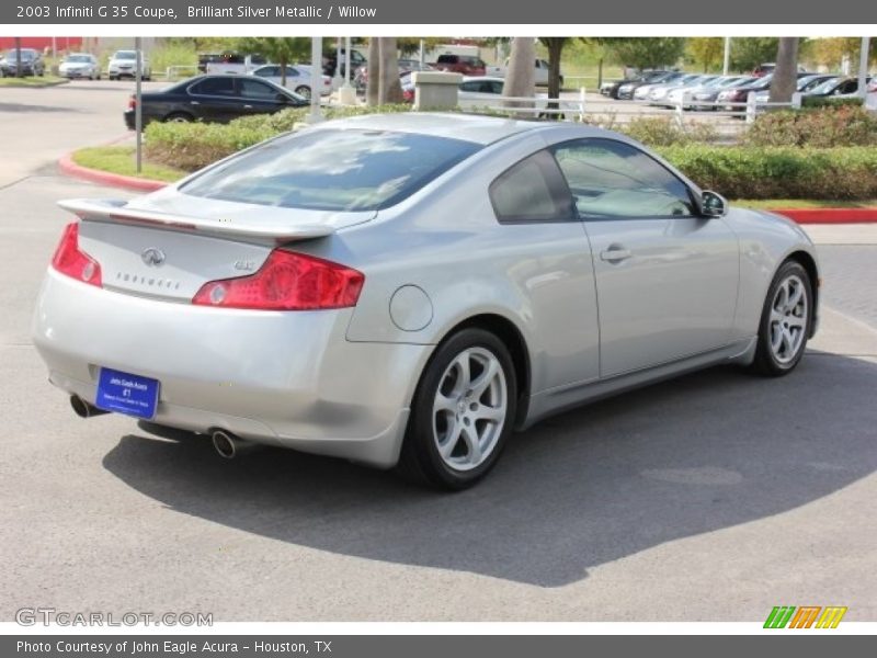 Brilliant Silver Metallic / Willow 2003 Infiniti G 35 Coupe