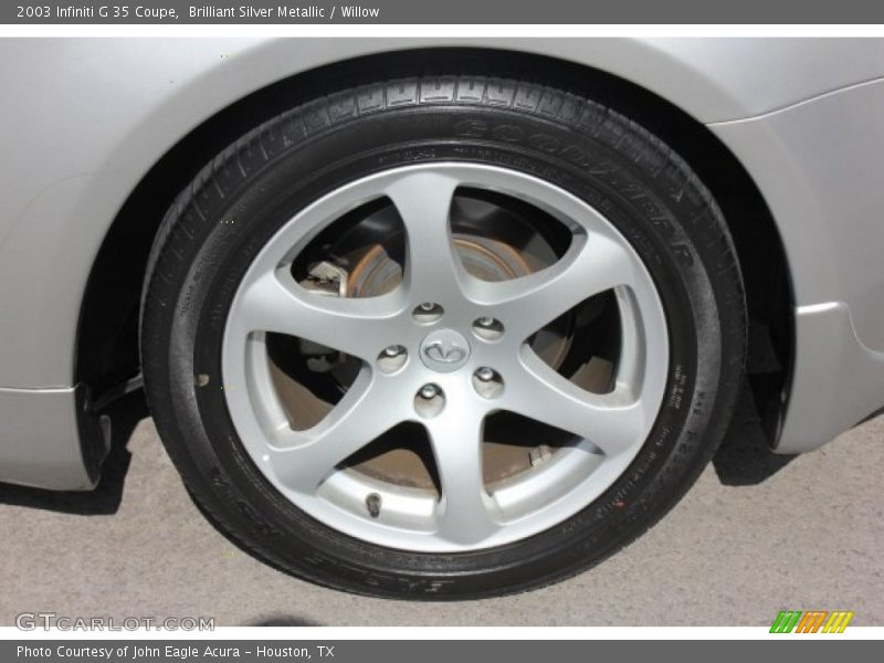 Brilliant Silver Metallic / Willow 2003 Infiniti G 35 Coupe