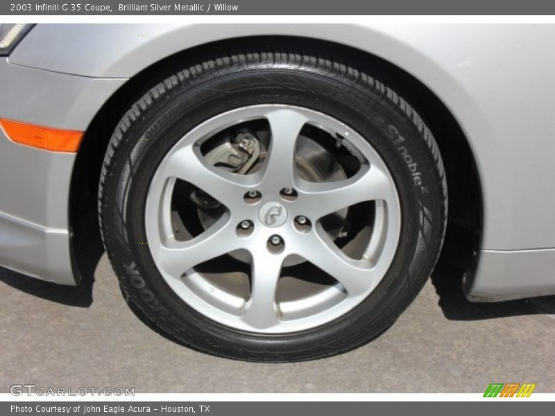 Brilliant Silver Metallic / Willow 2003 Infiniti G 35 Coupe