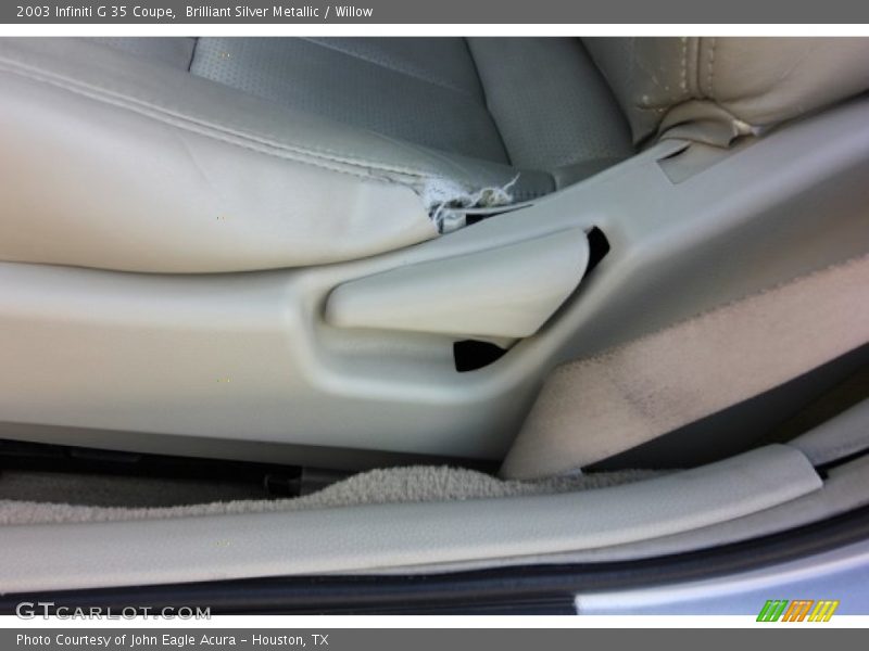 Brilliant Silver Metallic / Willow 2003 Infiniti G 35 Coupe