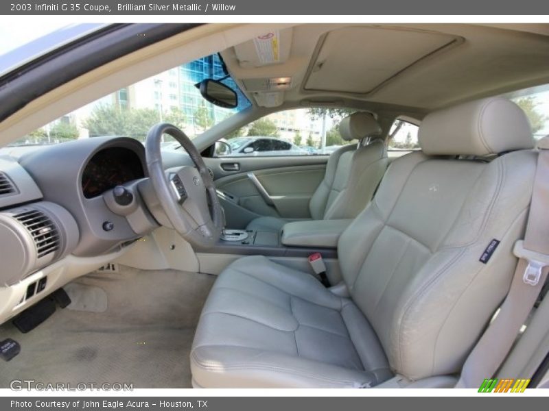 Brilliant Silver Metallic / Willow 2003 Infiniti G 35 Coupe