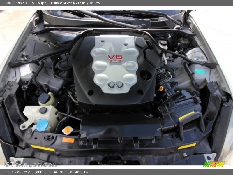 Brilliant Silver Metallic / Willow 2003 Infiniti G 35 Coupe