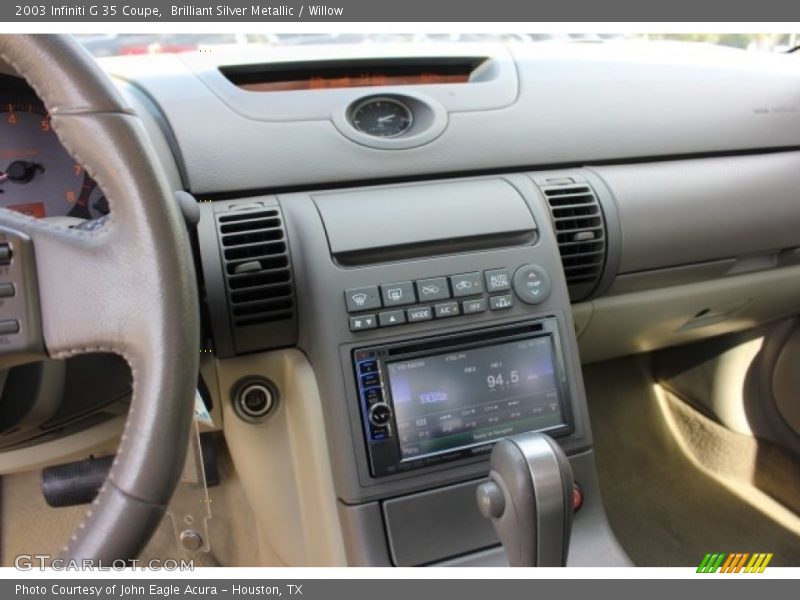 Brilliant Silver Metallic / Willow 2003 Infiniti G 35 Coupe