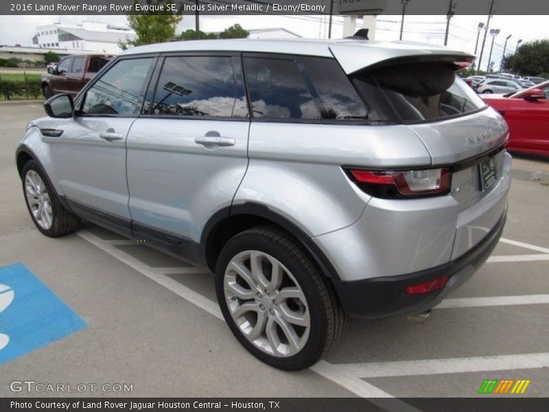 Indus Silver Metalllic / Ebony/Ebony 2016 Land Rover Range Rover Evoque SE