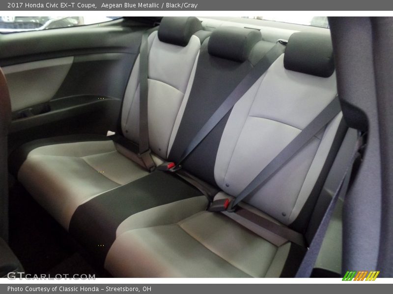 Aegean Blue Metallic / Black/Gray 2017 Honda Civic EX-T Coupe